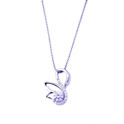 Swan Pendant Necklace 925 Sterling Silver