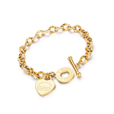 Stainless Steel Guard Your Heart Proverbs Bracelet